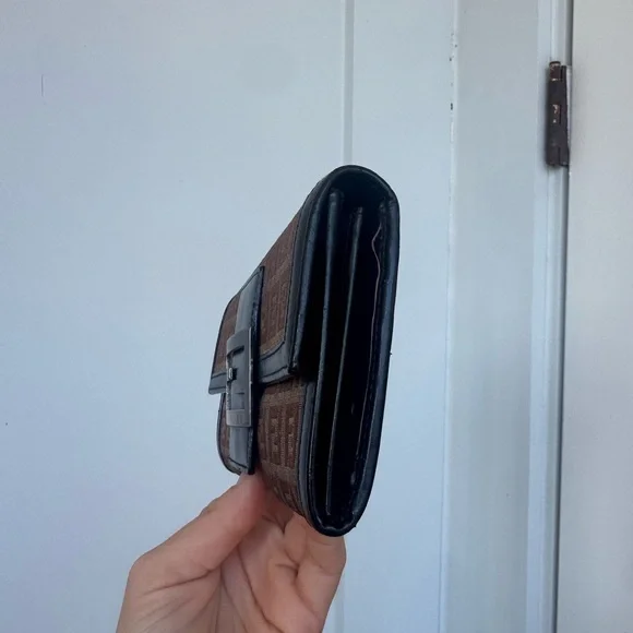 Fendi Vintage Zucca Canvas Baguette Wallet Brown Monogram with COA - Picture 3 of 10